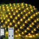 SANKUU 9.8ft X 6.6ft 200 LED Net Lights Outdoor Shrubs Lights Fairy String Lights LED Christmas Warm Bushes Lights for Holiday,Garden, Bedroom, Bush,Garden Outdoor Indoor Decoration (Warm White)