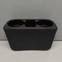 IOKONE Car Cup Holder, Auto Cup Drink Holders Multifunctional Auto Front Seat Organizer with PU Leather Cover, Gap Filler Storage Box Coin Bucket Console Side Pocket Cell Mobile Phone Holder (Black)