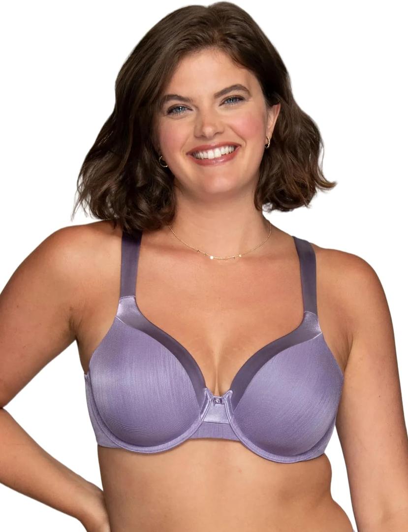 Vanity Fair Womens Illumination Full Figure Zoned-in Support Bra, Size 36C (Purple)