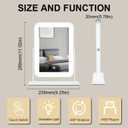 YEKKOPT Rechargeable Small Vanity Mirror with Lights,9"x11"Portable LED Desk Mirror, Make up Mirror with Lighting,Touch Screen with 3-Color Lighting, Dimmable, for Shaving, Tabletop, Bedroom