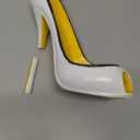 Hilarious Home 8" x 7"H High Heel Wine Bottle Holder - Stylish Conversation Starter Wine Rack (White Flower)