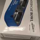 Heated Cat Bowl for Outdoor Cats in Winter, 56 OZ Heated Water Food Bowl with Raised Brackets to Protect Pet's Neck, Outdoor Heated Pet Bowl with 2 Stainless Steel Bowl, No Frozen Water or Food (Gray)