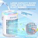 Portable Air Conditioner,3-IN-1 Evaporative Personal Mini Air Cooling Fan with Remote,1400ml Water Tank,Night Light,3 Speed Humidify 1-4H Timer Air Cooler Fan (upgrade)