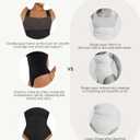 FeelinGirl Bodysuits for Women Seamless Square Neck Tummy Control Compression Thong Shapewear Bodysuit Tank Tops Bodysuit (Black, XXXL)