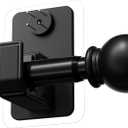 No-Drill Curtain Rod with Adhesive & Pin-Nail Mount System - Renter Friendly & Minimal Wall Damage, 5/8" Diameter Black Adjustable Rod for Windows 48 to 84 Inch