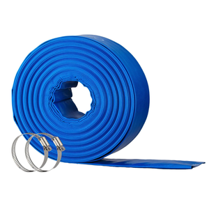 2" x 100FT Pool Backwash Hose, Heavy-Duty Pool Hose, Lay Flat Discharge Hose, Durable Burst Resistant, Pool Filter Pump Water Drainage, Sump Pump Discharge, with 2 Clamps