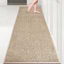 PURRUGS Machine Washable Kitchen Runner Rug 2ft8in x 8ft, Non-Slip/Skid Hallway Runner Rug, Super Absorbent Soft Area Rug for Hallway, Kitchen & Laundry, Rolled Packaging, Beige