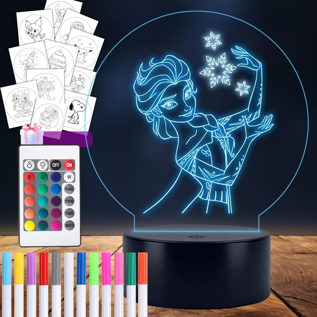 2 x Acrylic Dry Erase Note Board, 16 Color Changing Lumiboard with Remote Control, Writing Message Board Acrylic Night Light, Room Decor for Teen Girls Boys, Round Scratch Resistant Panel