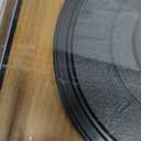 Vinyl Record Player Bluetooth Turntable with Built in Stereo Speakers Belt Drive 3 Speeds Turntables for Vinyl Records Support RCA Output, Aux in, Auto Stop Walnut Wood