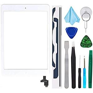 White Digitizer Repair Kit for iPad Mini 1&2 A1432 A1489 Touch Screen Digitizer Replacement with IC Chip + Home Button + Tools + Pre-Installed Adhesive White Digitizer Repair Kit for iPad Mini 1&2 A1432 A1489 Touch Screen Digitizer Replacement with IC Chip + Home Button + Tools + Pre-Installed Adhesive
