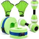 Hungdao 5 Pcs Water Aerobics Equipment Pool Exercise Foam Set, Green