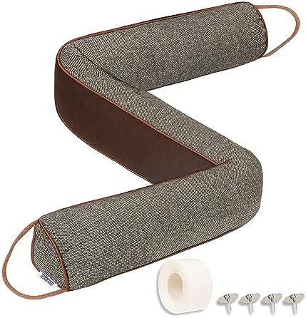 TORRAMI Under Door Draft Stoppers 30 Inch, Heavy Triangle Stop Draft Block Cold Air/Wind/Breeze Noise Blocker Door Sweeps Weather Stripping Bottom Seal Brown