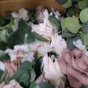 Ling's moment 17.5" Tall Standing Artificial Flowers Arrangements 4 pcs Wedding Aisle Runner Chair Decorations Dusty Rose Cream for Centerpieces Ceremony Reception Rose Floral Party Outdoor