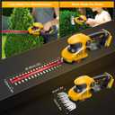 Pole Hedge Trimmer Cordless for Dewalt 20V Max Battery (No Battery), 2-in-1 Brushless 12" Hedge Trimmer and 3.9" Grass Shear with 8.5FT Extension Pole, 15Ft Long Reach for Tree Shrub Pruning