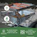CAMPINGMOON 3 in 1 Flatpack Portable Fire Pit Grill 14 inch Foldable Stainless Steel Wood Burning Camping Stove Adjustable Height Overlanding Outdoor Cooking RV Trips Carry Bag included MT-045