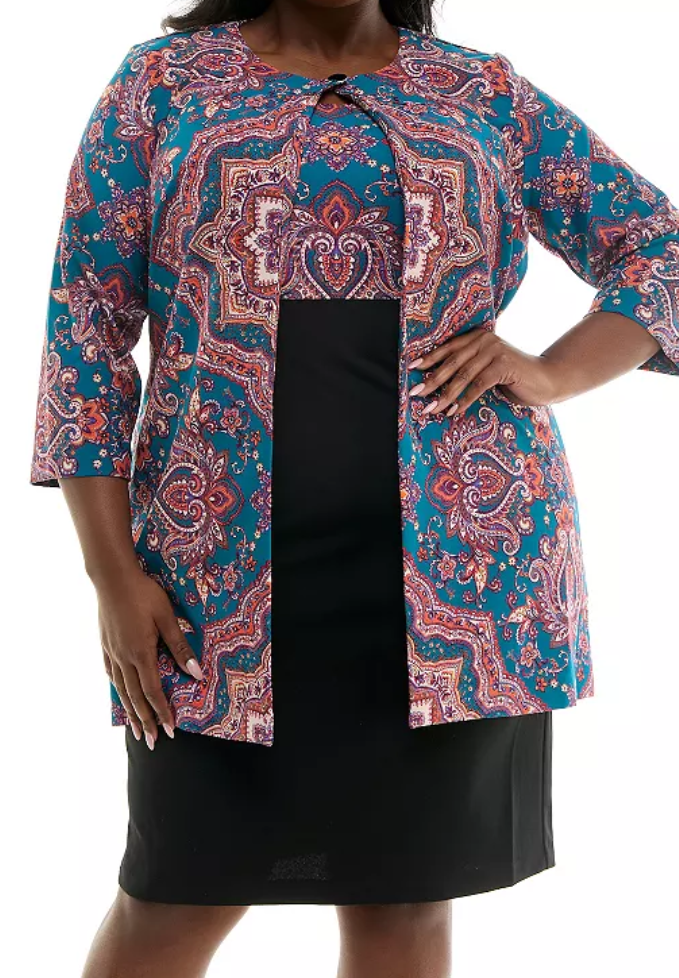 Womens Danny & Nicole Tunic Jacket and Dress, Size 20W