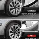 Model Y All-in-one Wheel Rim Protector for Tesla Model Y Juniper 20" Helix Wheel- Strips for Curb Rash Prevention Wheel Rim Protector Easy to Install (Matte Black, 4pcs)