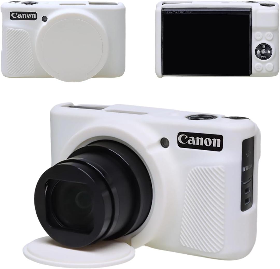 2 x Cover Case for Canon Powershot SX740/SX730 HS Digital Camera Off White