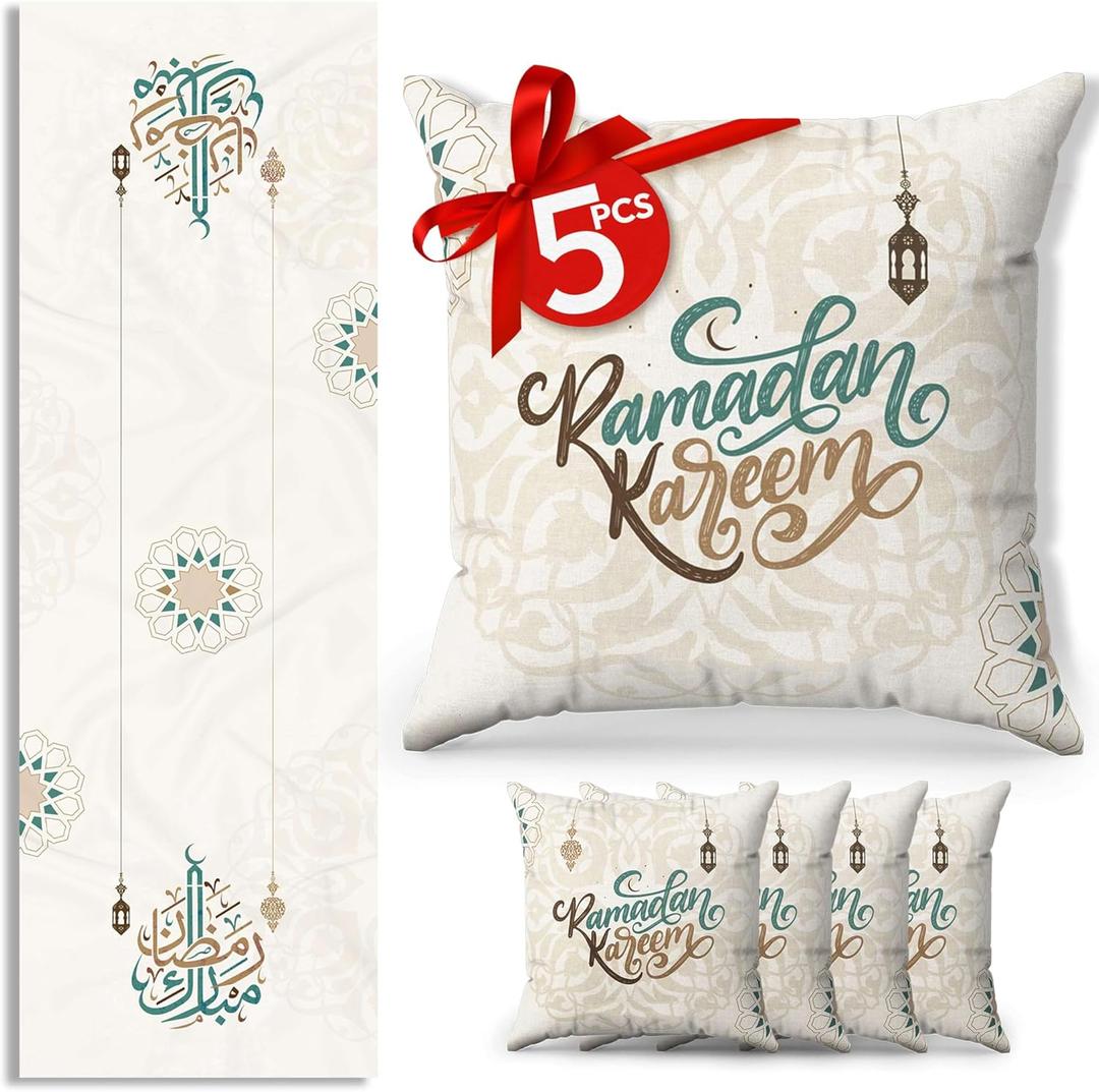 OLEEK Decorations for Home - Table Runner & 4pcs Pillow Covers 18x18 inches - Decorations for Table - Gifts - Decor 2026