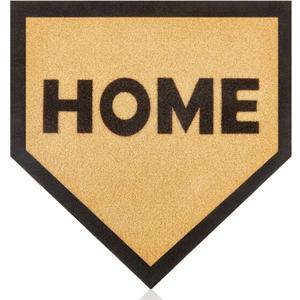 21 x 22 Baseball Rug Home Plate Doormat Imitation Coir Coco Palm Fiber Home Plate Rug Housewarming Gift for Indoor Outdoor Sports Baseball Lover