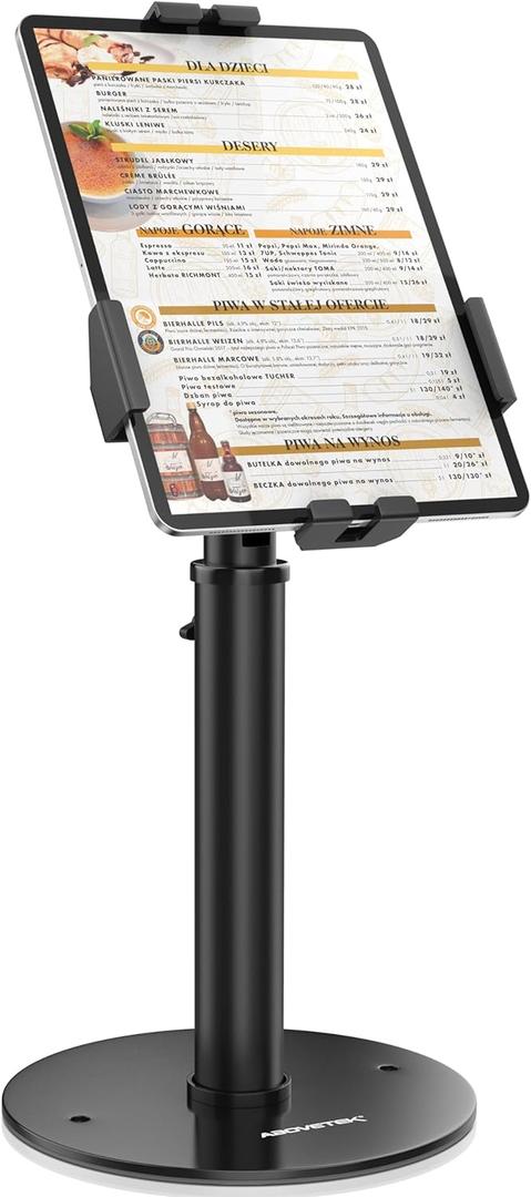 AboveTEK POS Tablet Kiosk Stand - Universal Tablet Locking Mount for 7.9"-11" Devices, 360 Swivel Anti-Theft Security Stand for iPad, iPad Air, Samsung, Height Adjustable Desk Countertop