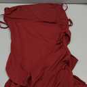 Women's Summer Satin Strapless Tube Top Maxi Dress Elegant Silk Backless Halter Neck Formal Party Dresses Wedding Guest (Burgundy, XS)