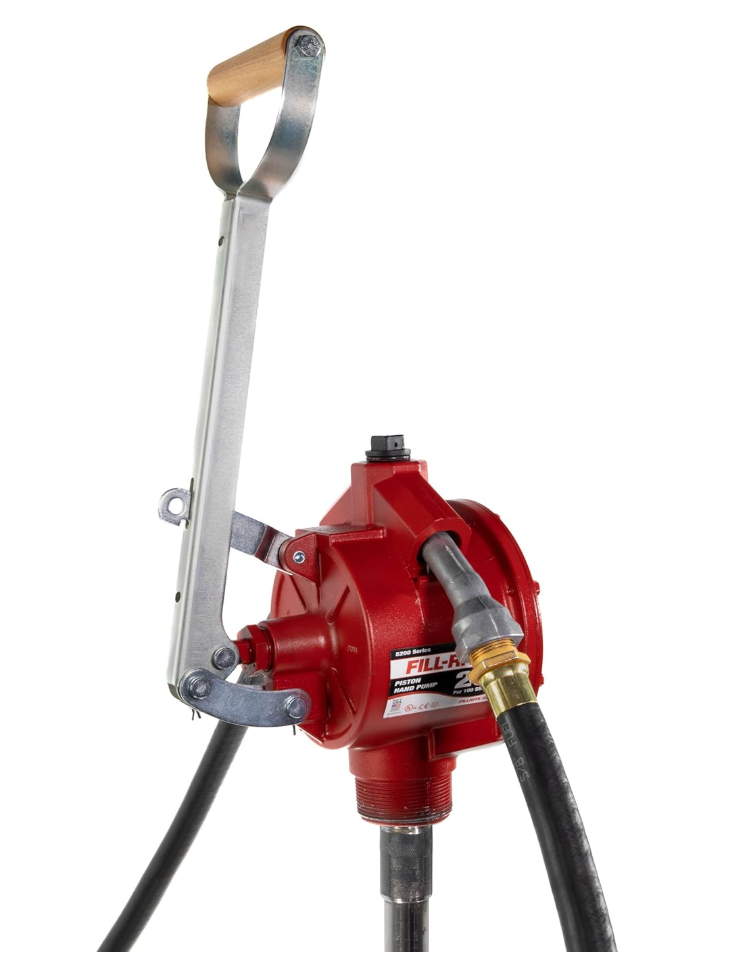 Fill-Rite FR152 Fuel Transfer Piston Hand Pump w/Discharge Hose, Nozzle Spout, & Suction Pipe