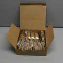 Roshtia 12 Pcs Gold Ice Scoops Stainless Steel Mini Scoop Candy Scoops for Kitchen Dispenser Buffet Jars, Scooping Coffee Bean, Sugar, Flour, Spice (5 oz)