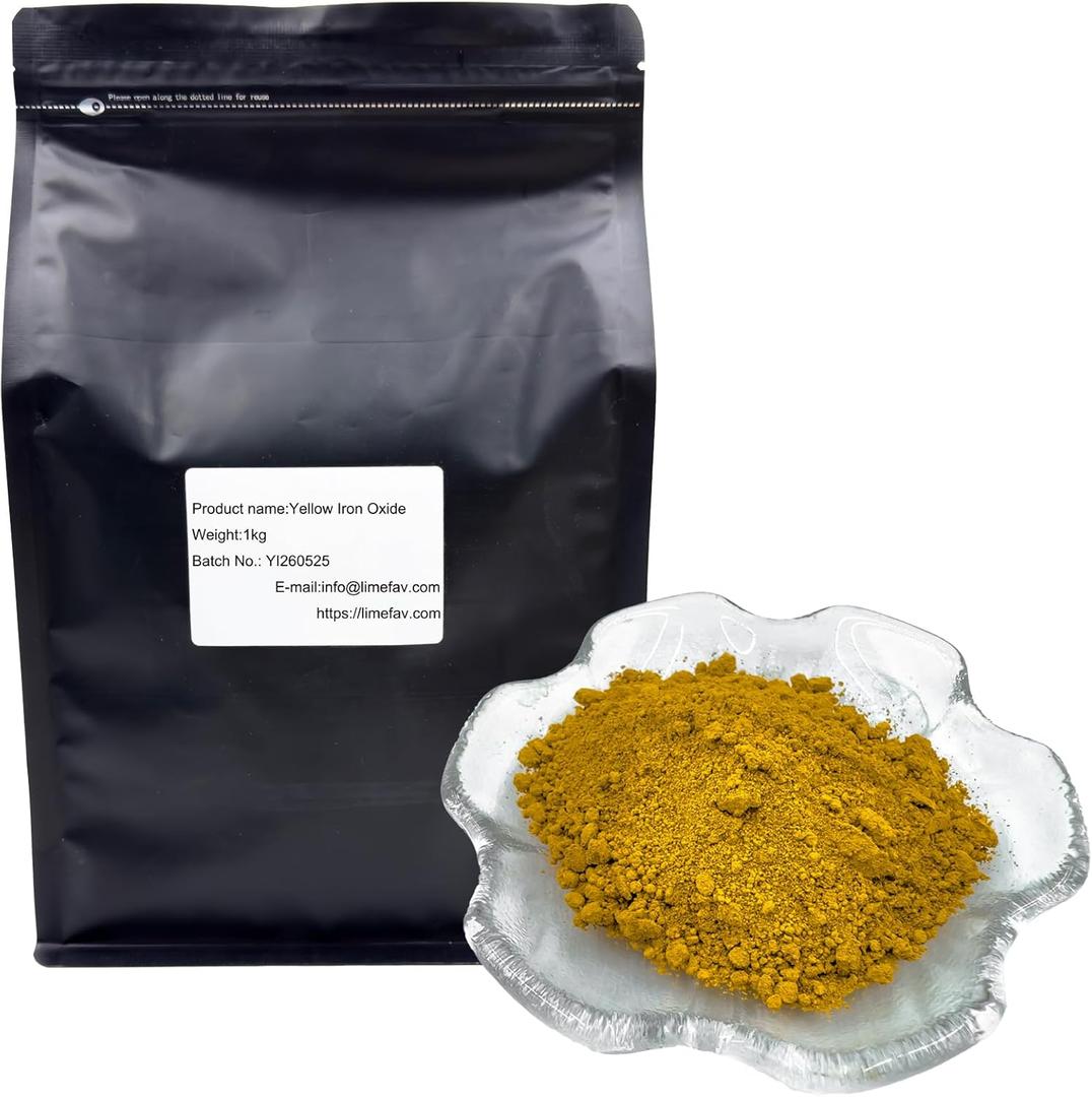 Yellow Iron Oxide Pigment Powder - Pigments for Artistic and Decorative Painting, Concrete, Clay, Cement, Art, Decor, Painting, Masonry and Paint(1kg/2.2 pound) (35.27 Ounce (Pack of 1))