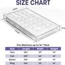 Mattress Storage Bag Full Size for Moving and Storage - Heavy Duty, Reusable and Waterproof Mattress Cover for Moving - Protect Beds from Stains, Dust, and Pest Damage