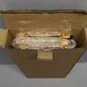 ECOIOU Extra Large 3 Tier Serving Tray, 24 x22 x 9.8 Inch Melamine Tiered Tray Stand and Platters for Party Buffet Entertaining, White and Gold