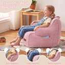 Bean Bag Chairs for Kids, Kids Bean Bag with Side Pocket-Pink, Small