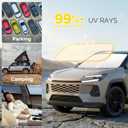 for Toyot RAV4 2019-2023 2024 2025 2026 Windshield Sun Shade Custom Fit RAV-4 SUV TRD Off-Road, LE XLE Premium Limited Foldable RAV4 Sunshade, UV Block & Protector Rav4 Accessories