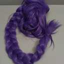 Morvally 33.5 Inches Purple Long Braided Ponytail Wig - Anime Cosplay Wigs for Halloween Costume Party (Purple)