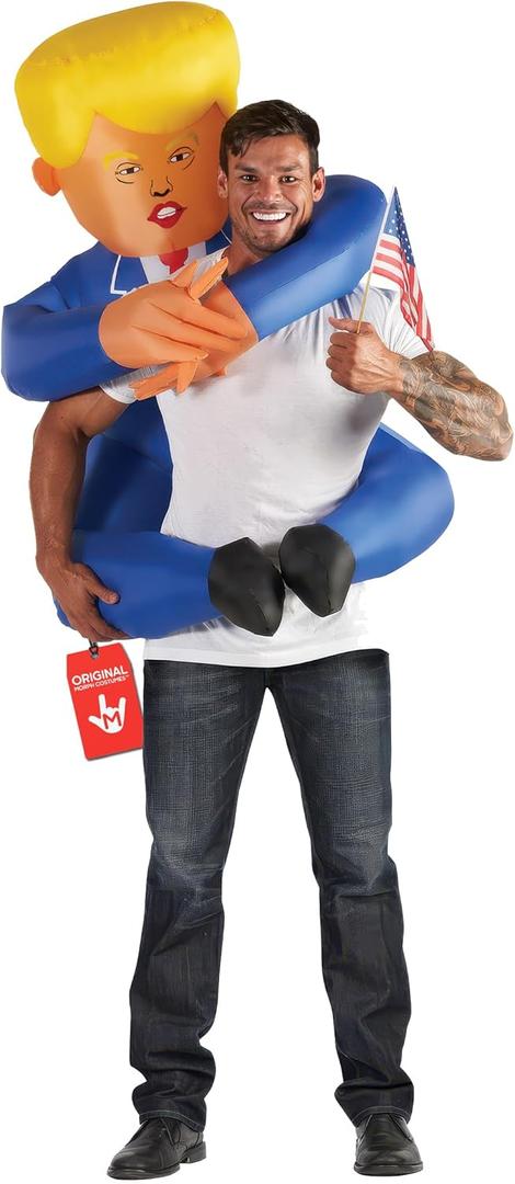 Morph Inflatable Costume Trump, Blow Up Trump Costume Inflatable, Blow Up Costumes for Adults