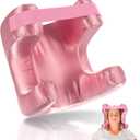 SAGUD Memory Foam Face Pillow for Side Sleeper Anti-Wrinkle Massage Bed Pillow with Soft Pillowcase Beauty Pillow for Sleeping Face Down, Pink