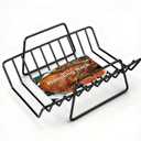 Roasting Rack for Turkey, Non-Stick Safe Coating Heavy-duty Turkey Rack for Roasting Pan, 2-in-1 Rib Rack for Smoker Grill, Roasting Rack Insert for Smokers, Oven Cooking