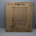 Extra Wide Baby Gate with 14.17in Extensions - Walk Through Pressure Mount Auto Close Child Safety Gate (Black, Extension-14.17"/36cm)