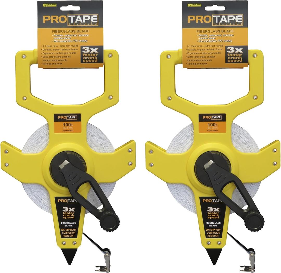 Fiberglass Open Reel ProTapes  English 3X Faster Rewind. 1/2" x 300'; 8ths (2 Pack)