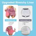 Keevoom Mens Swim Trunks Compression Liner Swim Shorts Quick Dry Swimwear Swimsuit Bathing Suits Board Shorts with Pockets (Pink, XL)