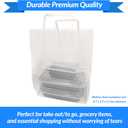 Reli. 100 Pack | 10"x6.75"x12" | Large White Paper Bags w/Handles | Ideal for To Go/Take Out/Restaurant Bags with Handles, Shopping, Retail, Gifts | 25% larger than 10"x5"x13"