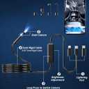 Endoscope Camera with Light, Dual-Lens 1920P HD Borescope with 8 Adjustable LED Lights, IP67 Waterproof Boroscope Inspection Tools, 9.8ft Semi-Rigid Snake Camera for iOS & Android