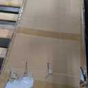 Queen Size Bed Frame with Upholstered Wingback Headboard, Easy Assemnly Platform Bed, Wooden Slat Support No Box Spring Needed, Sand