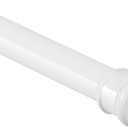 Shower Curtain Rod 56-104 Inch, 1"Diameter Spring Long Adjustable Tension Curtain Rods for Bathroom Windows Closet No Drilling No Rust, White