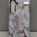 CARLOCA Case for Samsung Galaxy S24 Plus,White Gold Abalone Shell Design- Hybrid Dual Protection Soft TPU + Hard PC, Shockproof & Anti-Scratch Cover Men Women Stylish Protective Phone Case