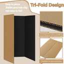 VinTS 2 PCS 36" x 48" Trifold Poster Board,Black Display Tri-fold Cardboard