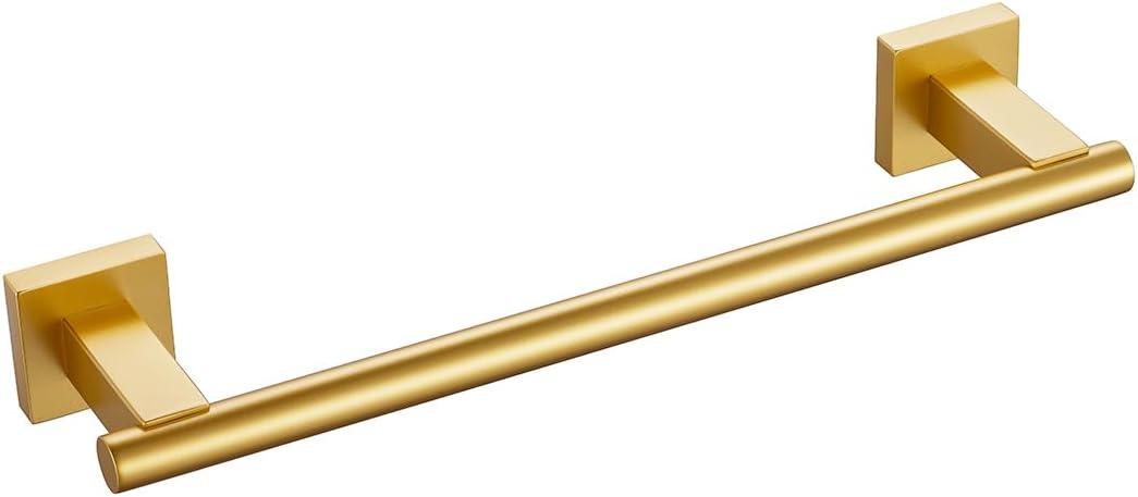 Miyili 12-Inch Hand Towel Bar Stainless Steel Towel Holder Rack for Bathroom or Kitchen Wall Mount Gold Finish, A02G30A