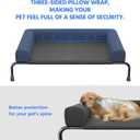 Simple Trending Elevated Dog Bed for Large Dogs with Bolsters, Black