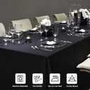 12 Pack Black Tablecloths 60 x 102 Inch Rectangular Table Cloths for Rectangle Tables 6ft, Wrinkle Resistant Black Table Cloth Washable Polyester Fabric for Buffet Wedding Party Banquet