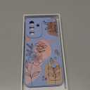 Galaxy S21+Plus Case for Women Girls Cute Plants Leaf Camera Lens Protector Soft TPU Bumper Rubber Silicone Shockproof Protective Cover Phone Case for Samsung Galaxy S21 Plus 5G 6.7"-Purple